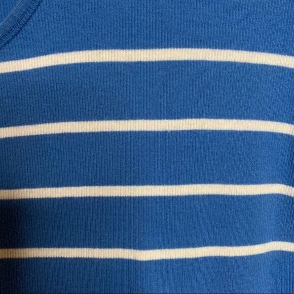 Maurices Tank Top Blue White Striped Sleeveless Casual Shirt Women's Size Medium - Picture 5 of 7